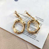 Punk Fashion Alphabet Custom Bamboo Style Letter Earrings For Women