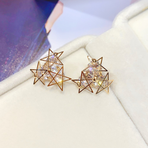 Girls Cute Mini Star Jewelry Moissanite Stud Earrings Diamond Moissanite Earrings