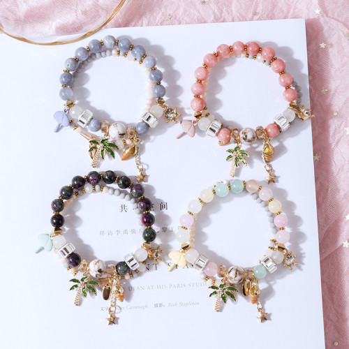 Conch Coconut Tree Five Pointed Star Fashion Bracelet For Young