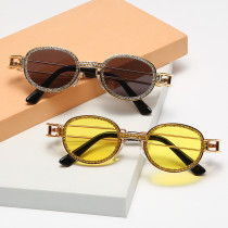 2021 Luxury Trendy Women Diamond Frame Shades Sun Glasses