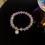 Korean Dongdaemun New Super Shiny Crystal Bracelet Female Ins Tiktok Same Design Sense Opal Pendant Bracelet