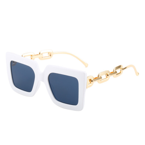 2022 Spring New Large Frame Box Chain Sunglasses