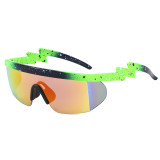 One Piece Sunglasses Lightning Leg Outdoor Sports Riding Glasses