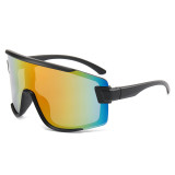 Men'S Colorful Large Frame Sports Sunglasses Outdoor Riding Glasses