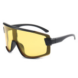 Men'S Colorful Large Frame Sports Sunglasses Outdoor Riding Glasses