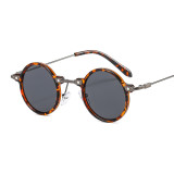 New Retro Steampunk Small Frame Round Personalized Hip Hop Sunglasses