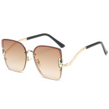 Personalized Frameless Sunglasses Women'S Fashion Gradient Metal Sunglasses