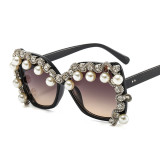 Modern Charm Cat's Eye Pearl Sunglasses