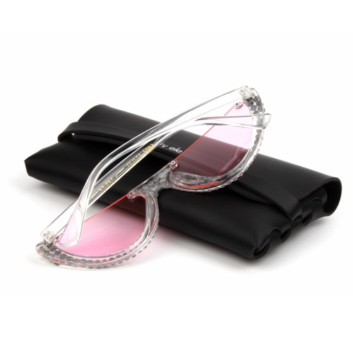 Candy Color Rhinestone Half-Frame Sunglasses Female Luxury Cat's Eye Diamond Glasses