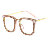 2022 Fashion Large Frame Glasses Trend Metal Sunglasses