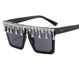 New Handmade Tassel Sunglasses Fashion Rhinestone Sunglasses