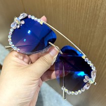 2022 New Gradient Frameless Rhinestone Sunglasses