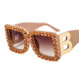 Personality Fashion Rhinestones Bling Sunglasses