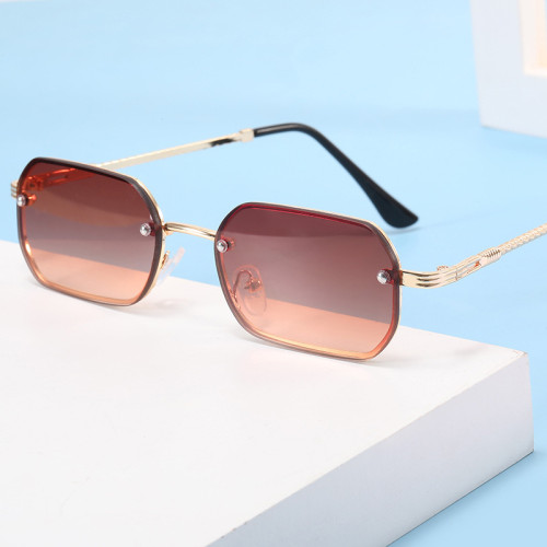 New Frameless Oval Sunglasses