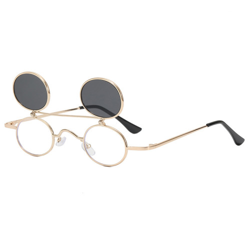 New Clamshell Small Round Fashionable Sunglasses