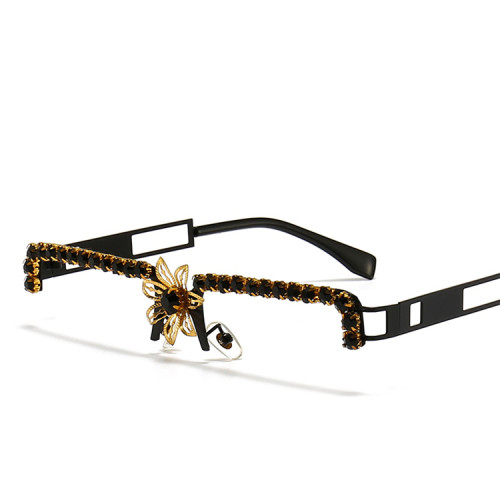 New Style Eyeglass Frame Without Lenses And Diamond Inlay