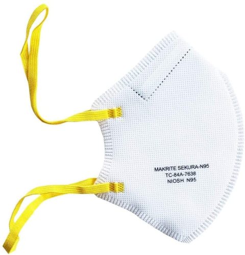 NIOSH Certified Makrite Sekura N95 Foldable Particulate Respirator Mask, M/L Size (Box of 40 Masks)