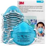 3M 1860 N95 Classic Disposable Particulate Cup Respirator, Standard (Pack of 20 Masks)
