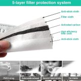 50 Pcs Adults Activated Carbon Filters (Men and Women Size) 5 Layers Replaceable Filters Paper