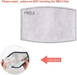 5 Pcs Unisex Reusable Cotton Adjustable Protective Face Protector 4 Ply