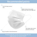 50 Pcs White Medical Surgery Disposable Masks 3 Layer Breathable Stretchable Elastic Ear Loops