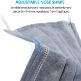 50 Pcs Grey Disposable Face Masks 4 Layer Breathable Masks Stretchable Elastic Ear Loops