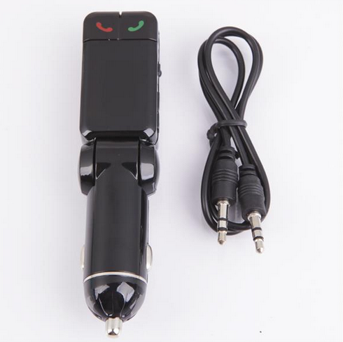  BC06 Car Bluetooth V2.1 + EDR Transmitter with FM & Hands-free & USB Charger Black 