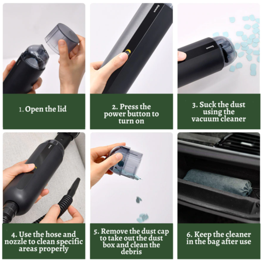 Portable Wireless Car Vacuum Cleaner with 5000Pa Suction