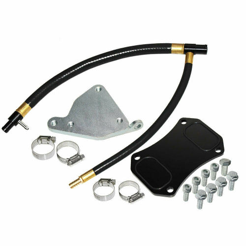 2011-2015 GMC Chevy 6.6L Duramax EGR Valve Cooler Delete Kit Black Off Plate