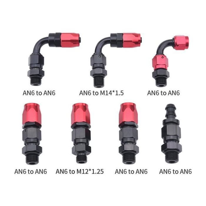 Universal Adjustable Fuel Pressure Regulator Valve Kit 100psi Gauge AN6 Hose Fitting Braided Oil Lines