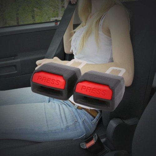 2pcs Universal Car Seat Belt Clip Extenders Safety Seatbelt Buckle Plugs