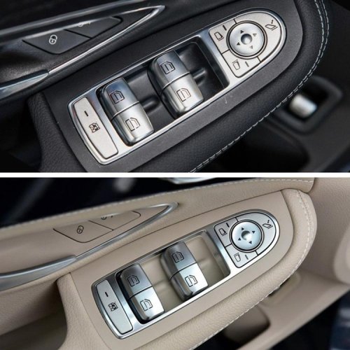 4pcs/set Master Window Switch Repair Button Cover Caps for Mercedes Benz C Class W205 C200 GLC W253 2015