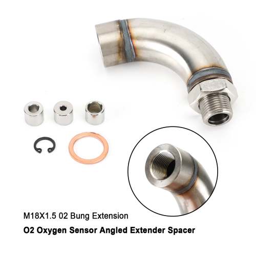 OBD2 Vehicle M18X1.5 J Style O2 Oxygen Sensor Angled Extender Spacer Kit Generic
