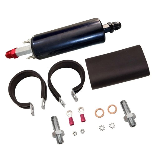 LS Universal High Flow & Pressure External Inline 255LPH Fuel Pump Kit Replacement for GSL 392 Walbro