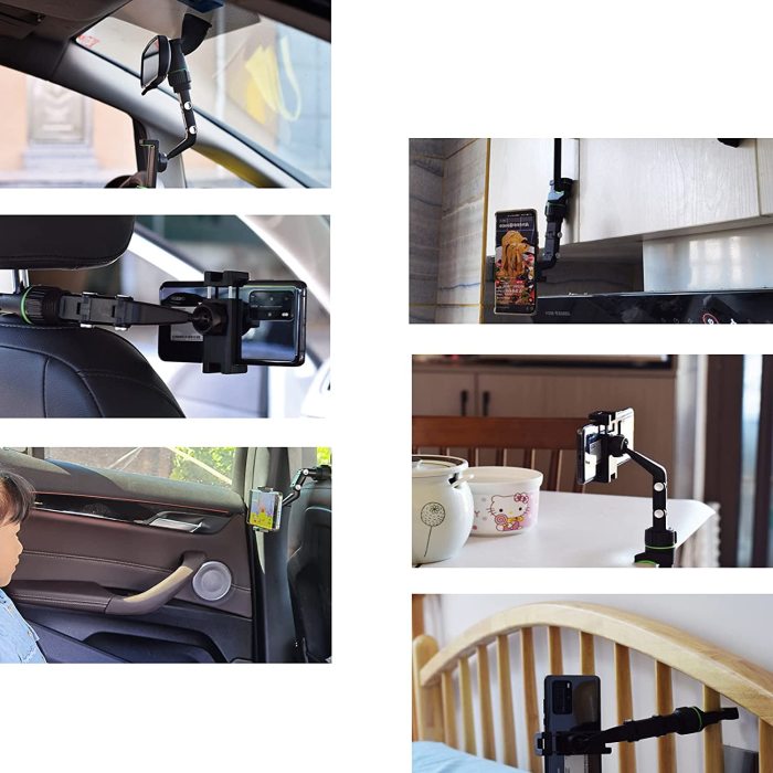 Multifunctional Rear View Mirror Phone Holder