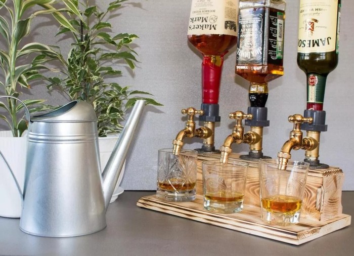 Father's Day Gifts Liquor Alcohol Whiskey Tap Wood Dispenser Home/Bar Accessories - Gift For Men