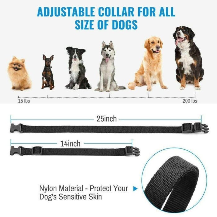 Dog Bark Collar Shock Automatic Anti-Bark Pet Train Electric