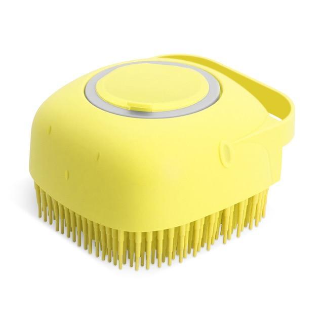 Pet Shampoo Grooming Brush for Bathing and Shedding Short Hair Soft Silicone Rubber Bristle Brushes Massage Comb