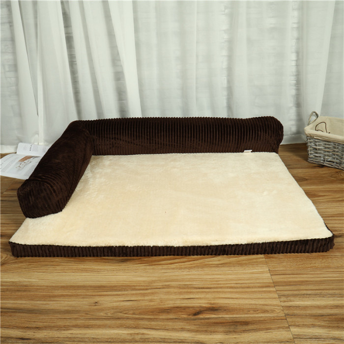 L-Shaped Soft Cushion Dog Bed