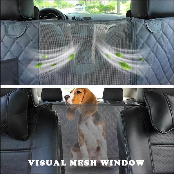 Premium Dog Rear Car Seat Cover, Free Seat Belt Strap