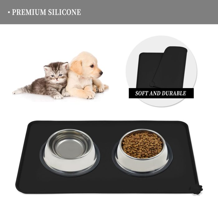 Waterproof  Silicone Dog Cat Bowl Mat Non-Stick Food Pad