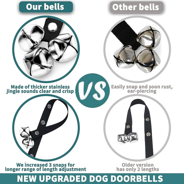 2 Pack Dog Doorbells Premium Quality Training Potty Great Dog Bells