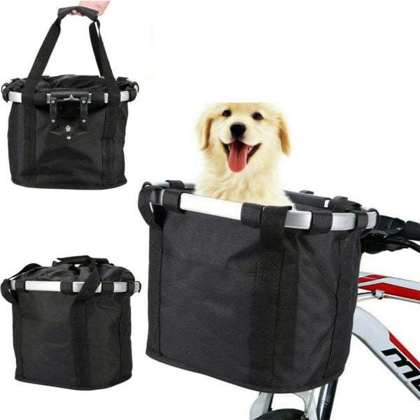 Premium Bicycle Dog Basket Front Dog Carrier Basket