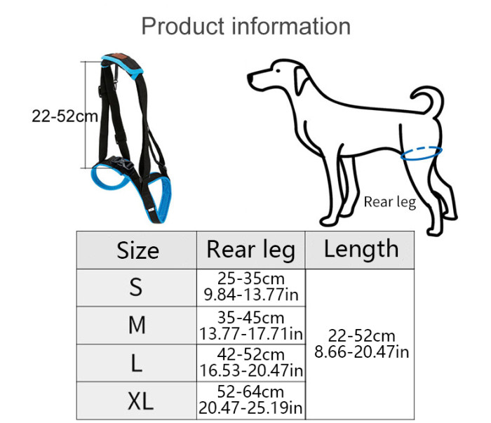 Dog Sling For Back Legs Harness