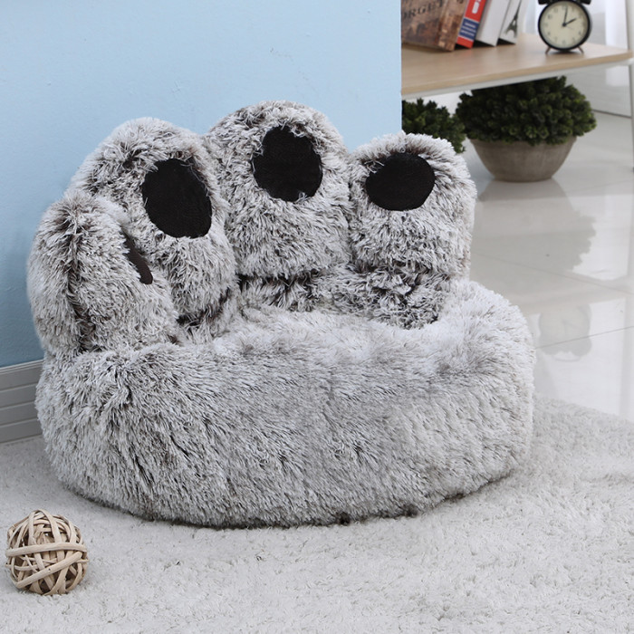 Bear Paw Calming Dog Bed Anti-Anxiety Paw Bed