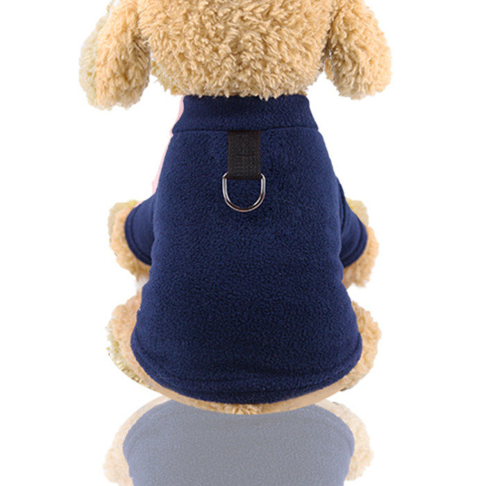 Fashion Vest Dog Jacket with Dual D Ring Leash