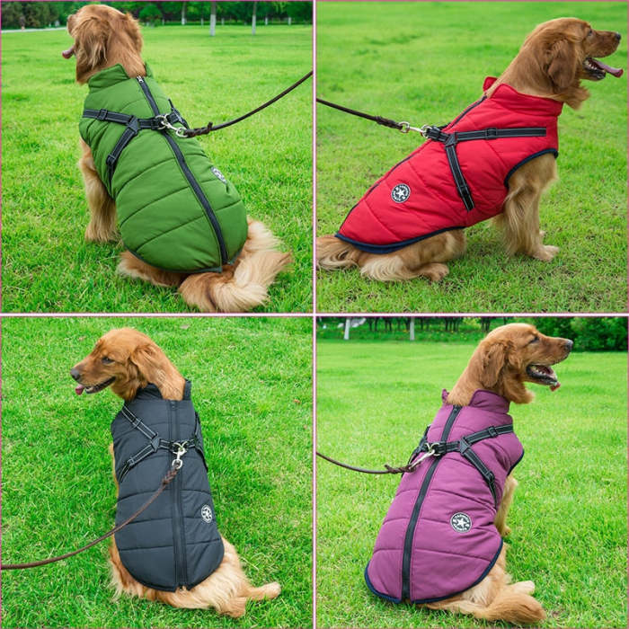 Warm Winter Dog Coat - Waterproof Fleece Dog Coat