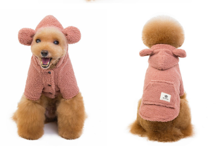 Teddy Sherpa Dog Jacket - Pink