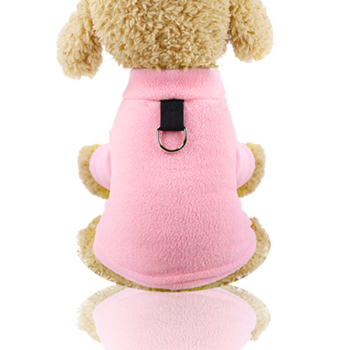 Fashion Vest Dog Jacket with Dual D Ring Leash