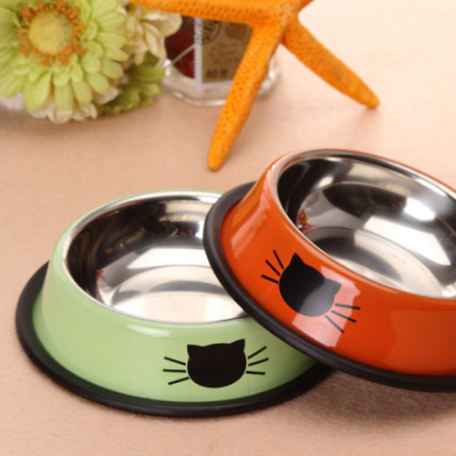 Stainless Steel Bowl Thickened Cat Dog Food Bowl Pet Bowl